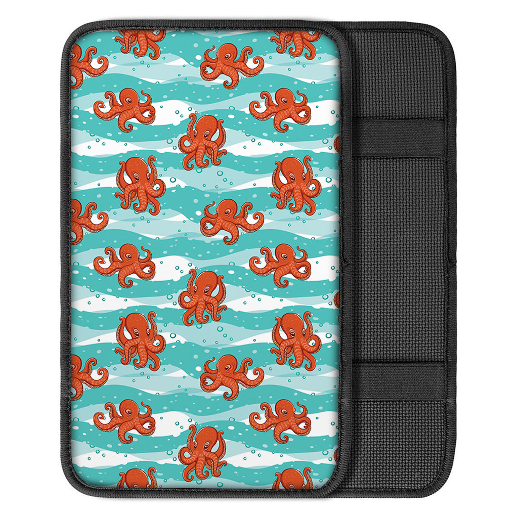 Cartoon Octopus Pattern Print Car Center Console Cover