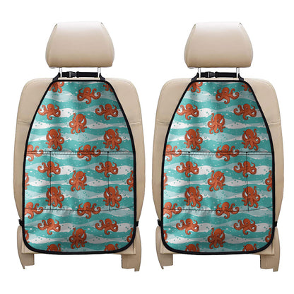 Cartoon Octopus Pattern Print Car Seat Organizers