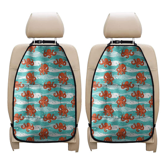 Cartoon Octopus Pattern Print Car Seat Organizers