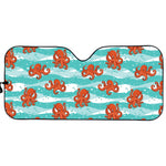 Cartoon Octopus Pattern Print Car Sun Shade