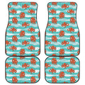 Cartoon Octopus Pattern Print Front and Back Car Floor Mats
