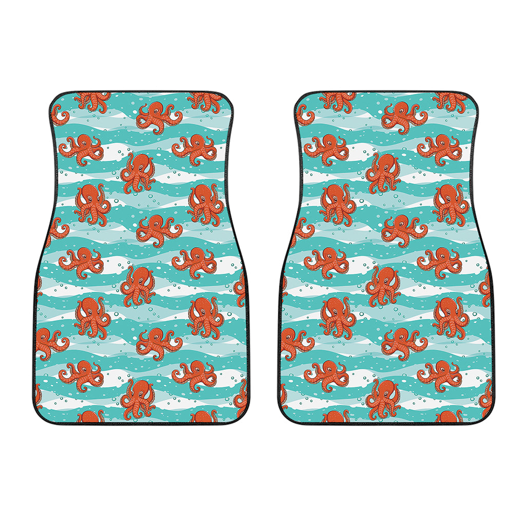 Cartoon Octopus Pattern Print Front Car Floor Mats