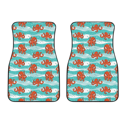 Cartoon Octopus Pattern Print Front Car Floor Mats
