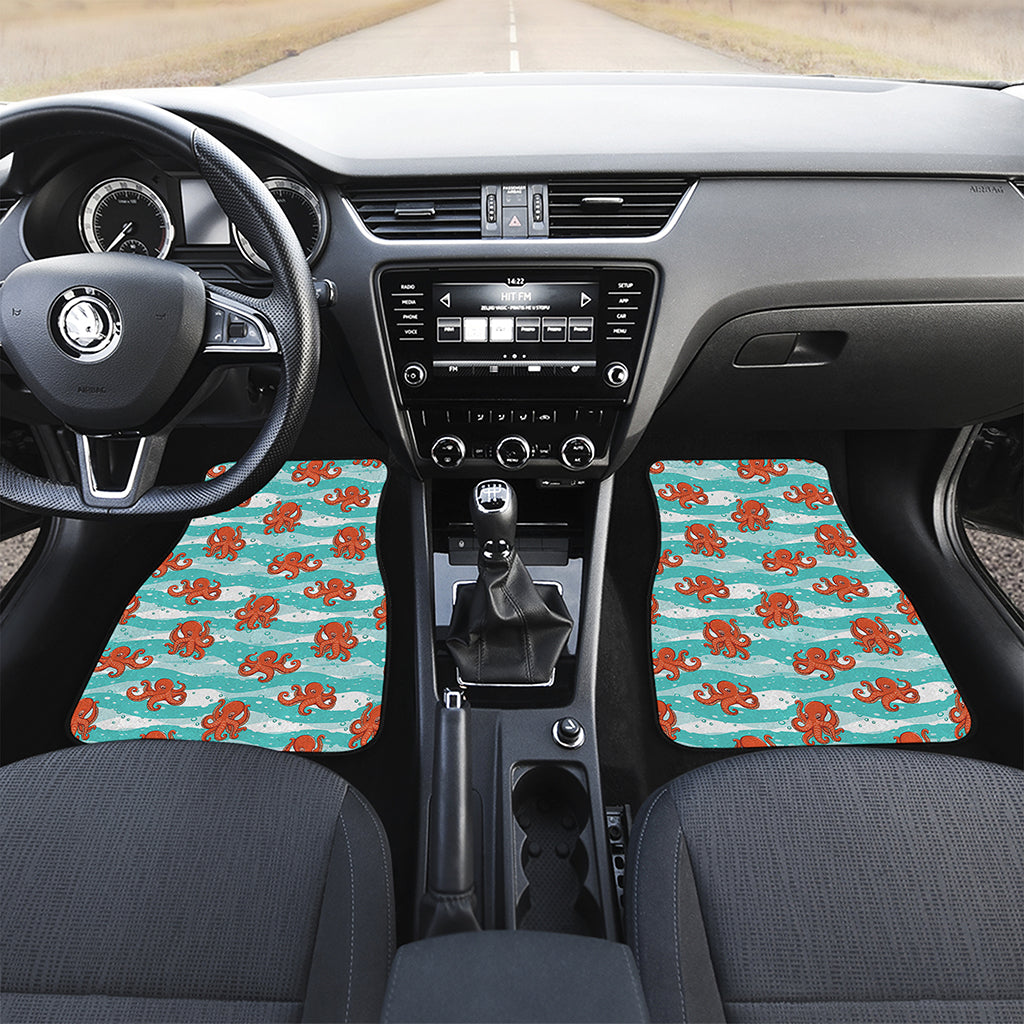 Cartoon Octopus Pattern Print Front Car Floor Mats