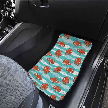 Cartoon Octopus Pattern Print Front Car Floor Mats