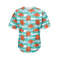 Cartoon Octopus Pattern Print Men's Baseball Jersey