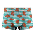 Cartoon Octopus Pattern Print Men's Boxer Briefs