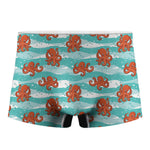 Cartoon Octopus Pattern Print Men's Boxer Briefs