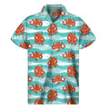 Cartoon Octopus Pattern Print Men's Short Sleeve Shirt