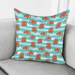 Cartoon Octopus Pattern Print Pillow Cover