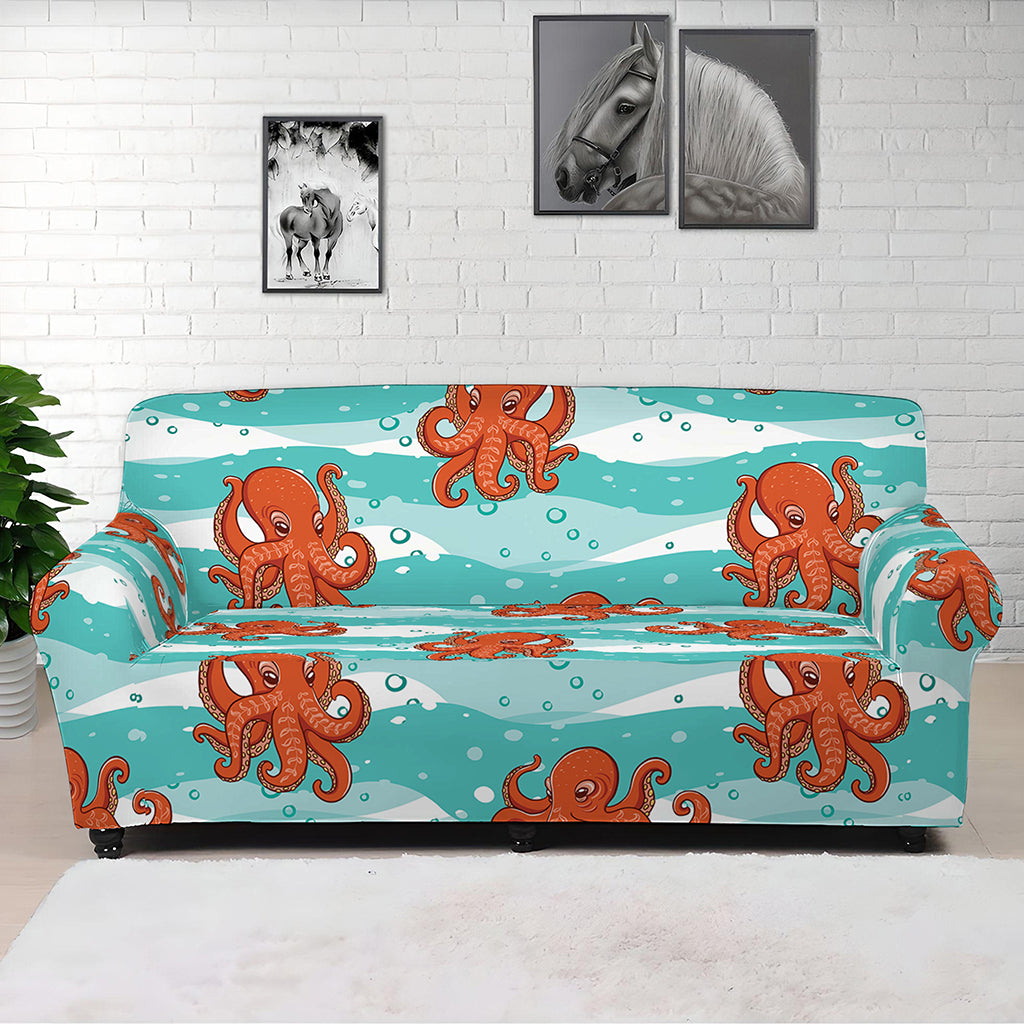 Cartoon Octopus Pattern Print Sofa Cover