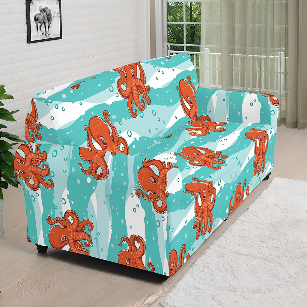 Cartoon Octopus Pattern Print Sofa Cover