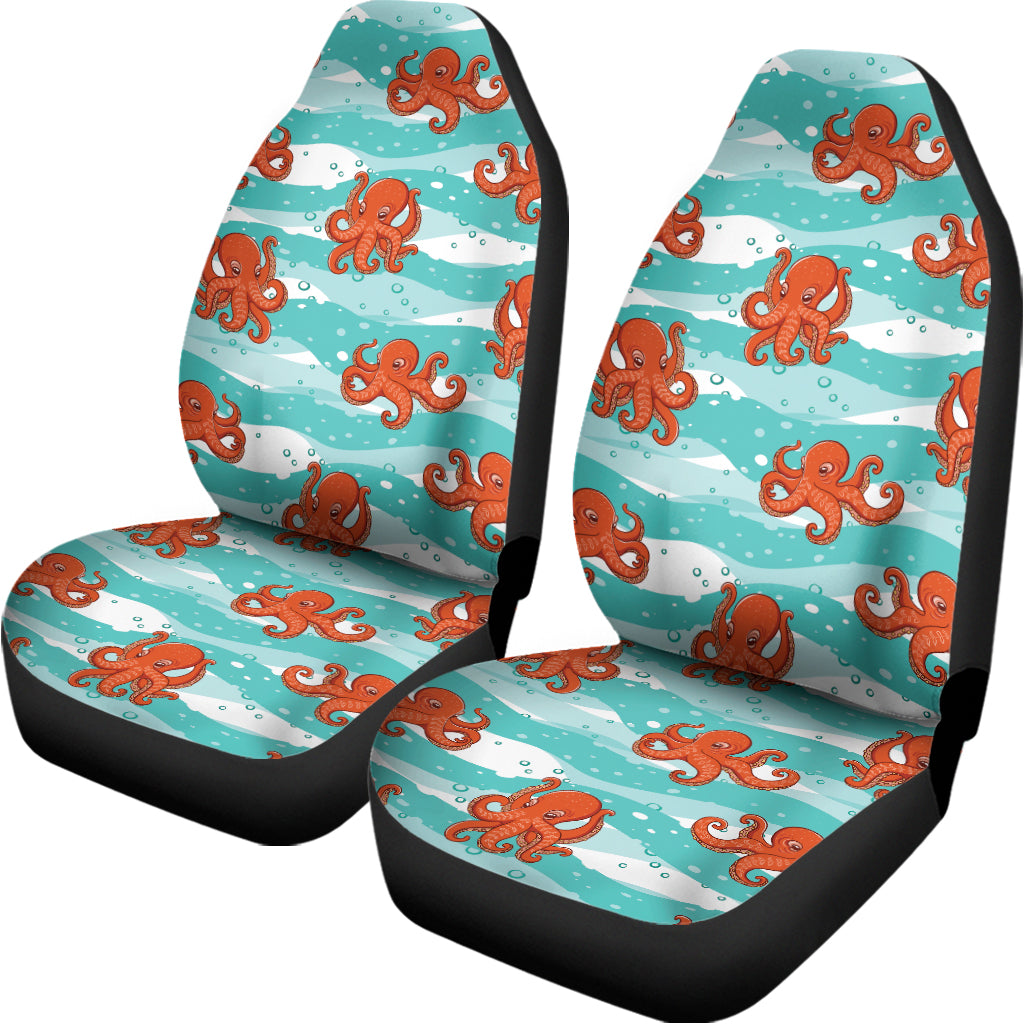 Cartoon Octopus Pattern Print Universal Fit Car Seat Covers