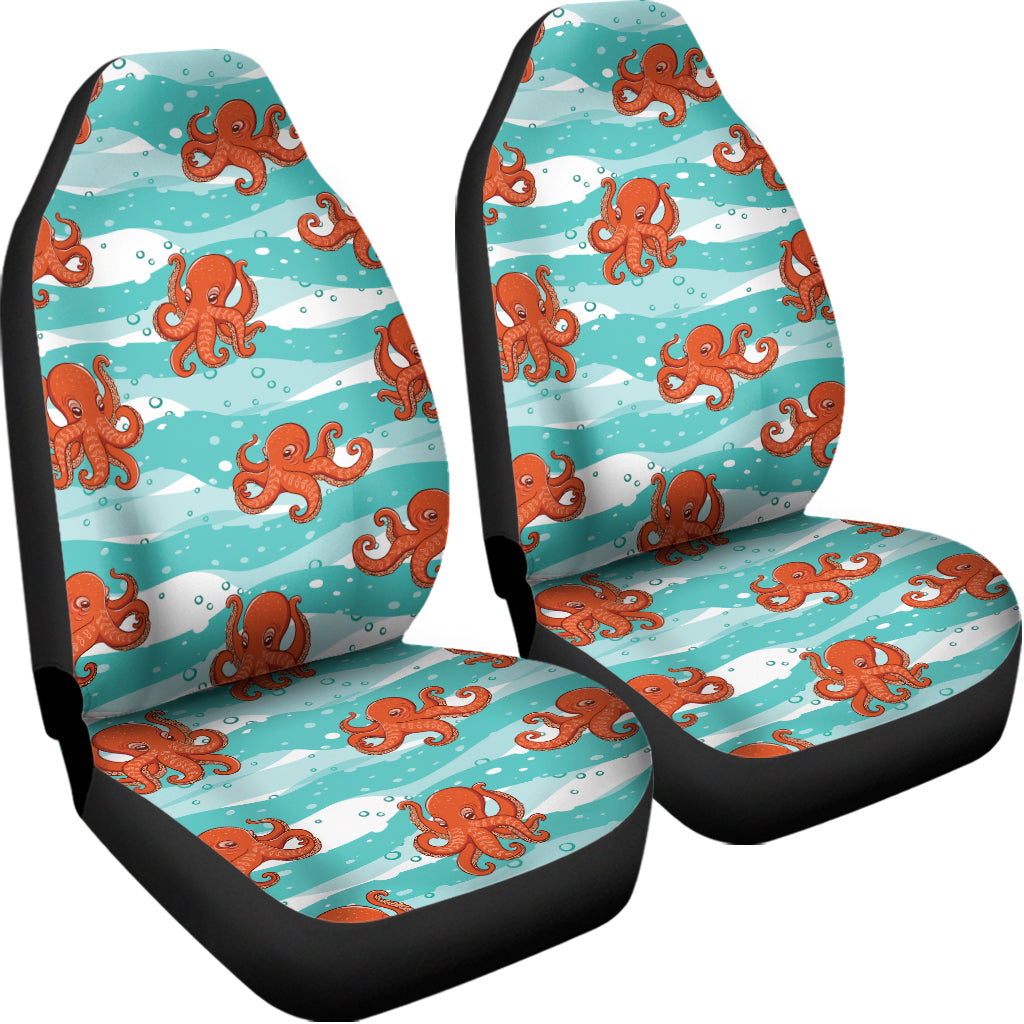 Cartoon Octopus Pattern Print Universal Fit Car Seat Covers