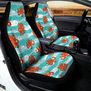 Cartoon Octopus Pattern Print Universal Fit Car Seat Covers