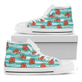 Cartoon Octopus Pattern Print White High Top Sneakers