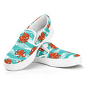 Cartoon Octopus Pattern Print White Slip On Sneakers