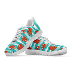 Cartoon Octopus Pattern Print White Sneakers