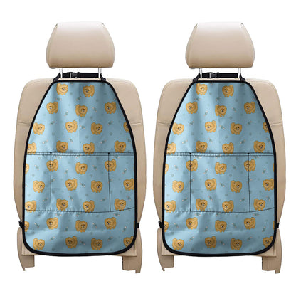 Cartoon Pomeranian Pattern Print Car Seat Organizers