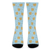 Cartoon Pomeranian Pattern Print Crew Socks