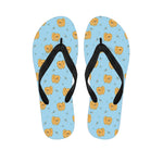 Cartoon Pomeranian Pattern Print Flip Flops