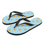 Cartoon Pomeranian Pattern Print Flip Flops