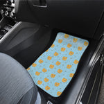 Cartoon Pomeranian Pattern Print Front and Back Car Floor Mats