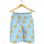 Cartoon Pomeranian Pattern Print Men's Shorts