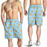 Cartoon Pomeranian Pattern Print Men's Shorts