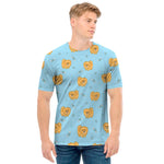 Cartoon Pomeranian Pattern Print Men's T-Shirt