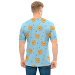 Cartoon Pomeranian Pattern Print Men's T-Shirt