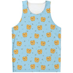 Cartoon Pomeranian Pattern Print Men's Tank Top