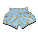 Cartoon Pomeranian Pattern Print Muay Thai Boxing Shorts