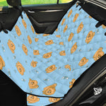Cartoon Pomeranian Pattern Print Pet Car Back Seat Cover