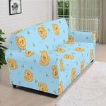 Cartoon Pomeranian Pattern Print Sofa Cover