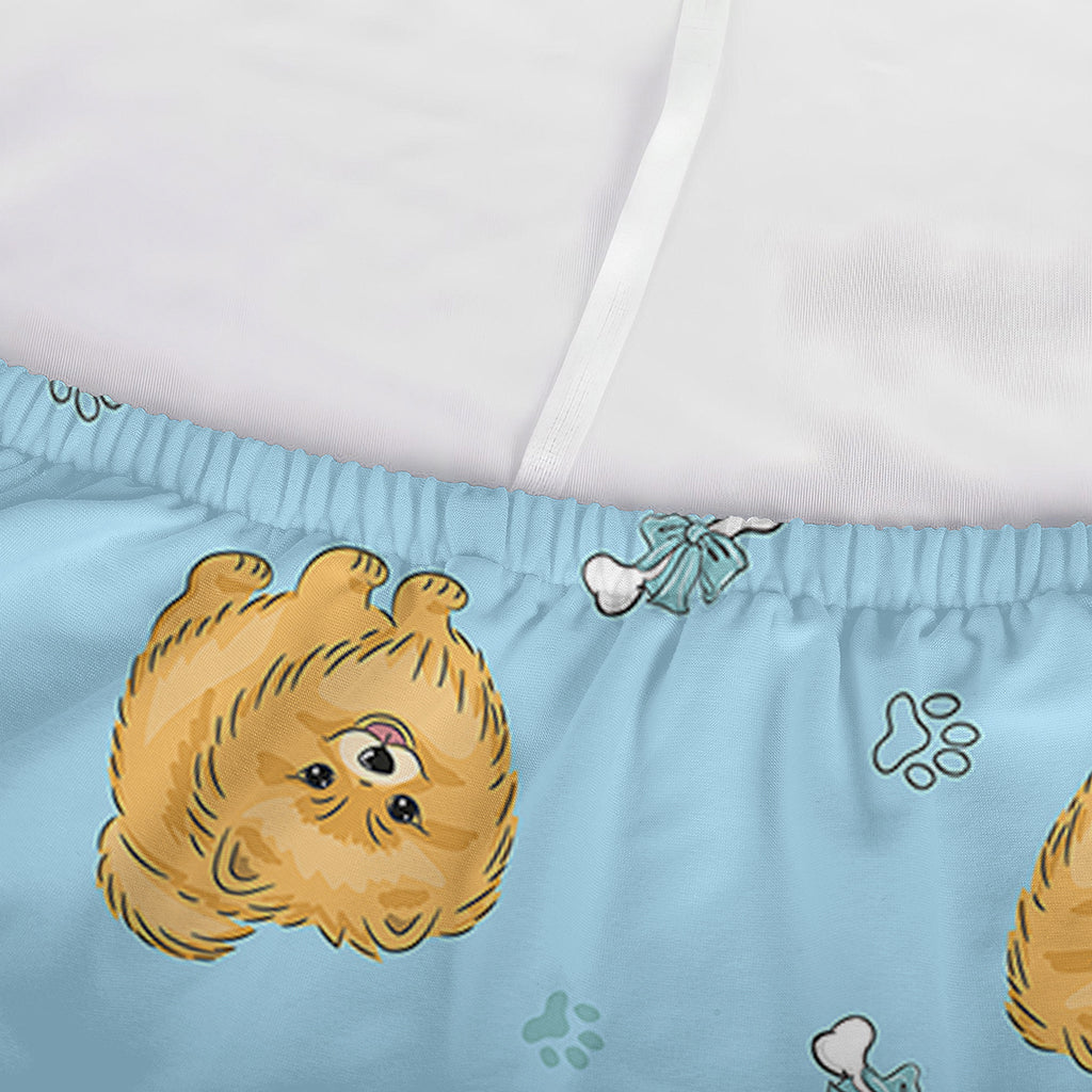 Cartoon Pomeranian Pattern Print Sofa Cover