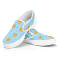 Cartoon Pomeranian Pattern Print White Slip On Sneakers