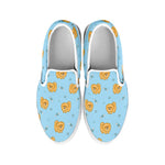 Cartoon Pomeranian Pattern Print White Slip On Shoes