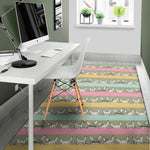 Cartoon Rabbit Pattern Print Area Rug
