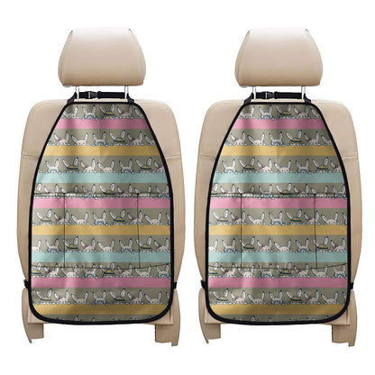 Cartoon Rabbit Pattern Print Car Seat Organizers