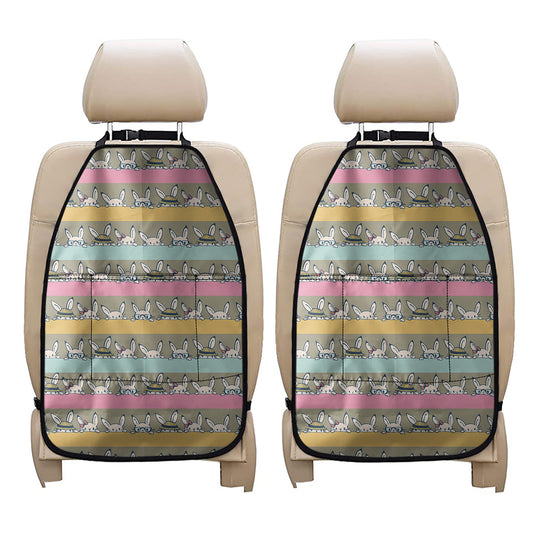 Cartoon Rabbit Pattern Print Car Seat Organizers