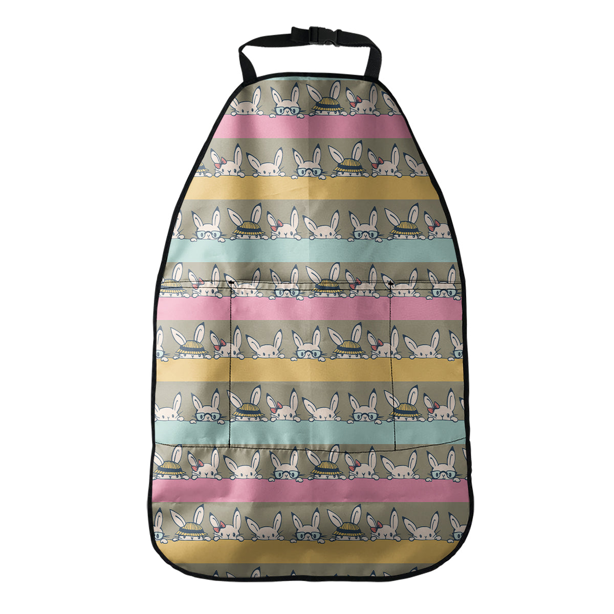 Cartoon Rabbit Pattern Print Car Seat Organizers