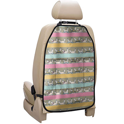 Cartoon Rabbit Pattern Print Car Seat Organizers