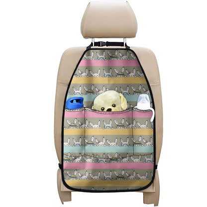 Cartoon Rabbit Pattern Print Car Seat Organizers
