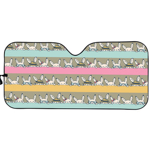 Cartoon Rabbit Pattern Print Car Sun Shade