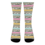 Cartoon Rabbit Pattern Print Crew Socks