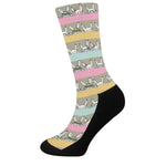 Cartoon Rabbit Pattern Print Crew Socks