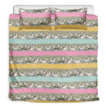 Cartoon Rabbit Pattern Print Duvet Cover Bedding Set