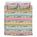 Cartoon Rabbit Pattern Print Duvet Cover Bedding Set