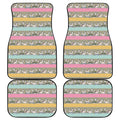 Cartoon Rabbit Pattern Print Front and Back Car Floor Mats